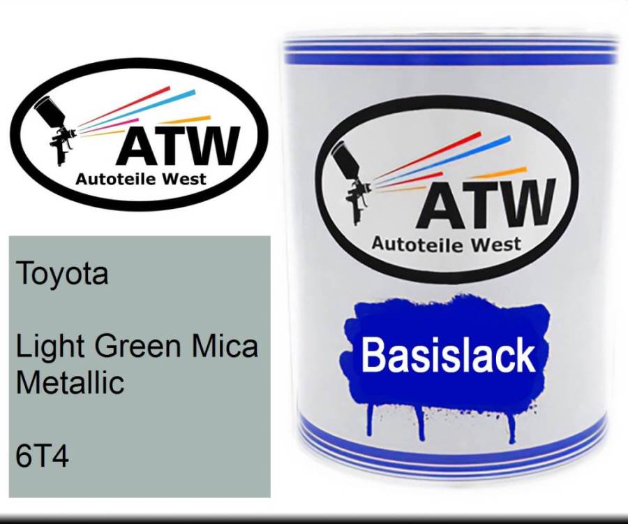 Toyota, Light Green Mica Metallic, 6T4: 1L Lackdose, von ATW Autoteile West.